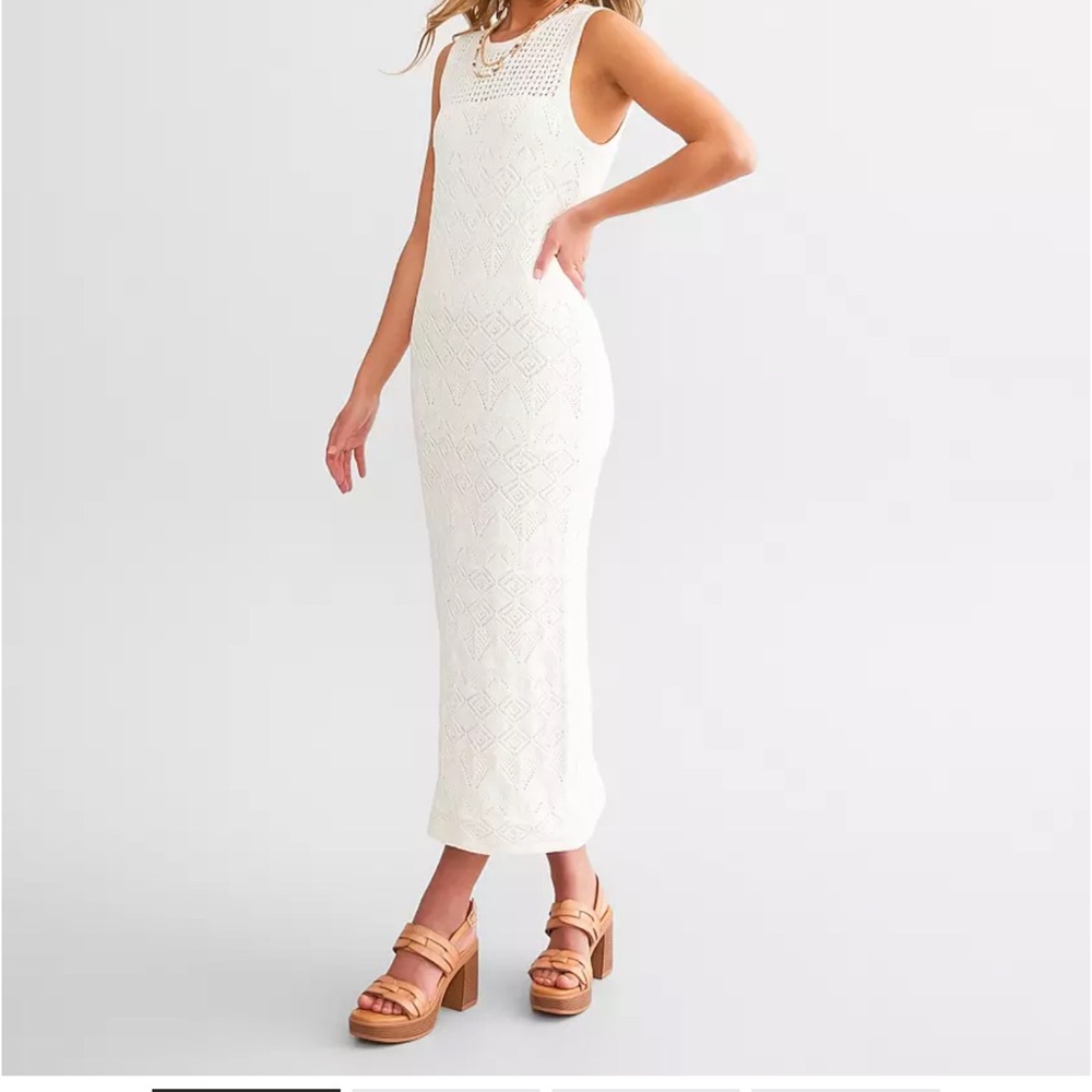 Z Supply Ivory Mesh Knit dress